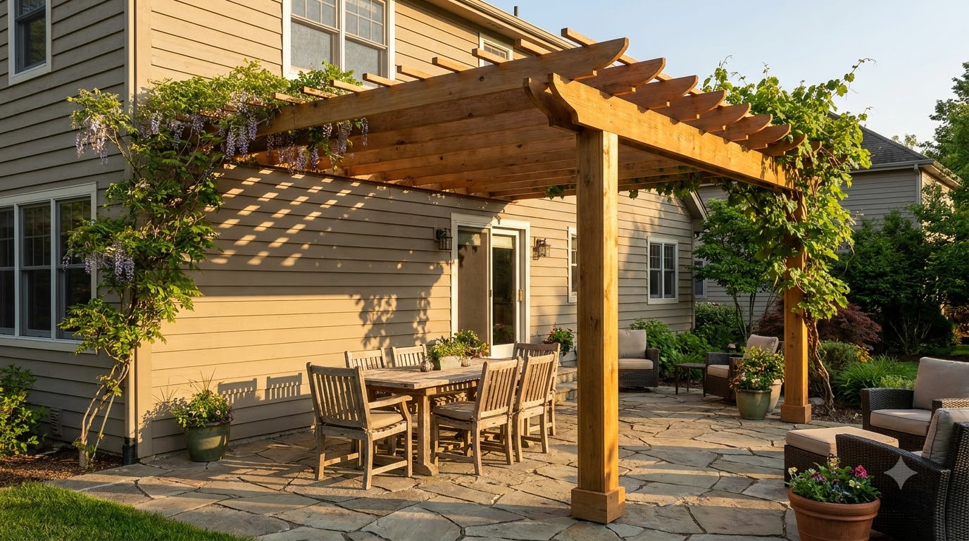 How to Attach a Pergola to a House (Ledger, Flashing & Roof)
