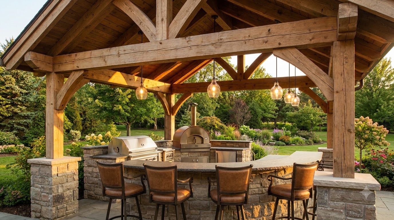 Covered Outdoor Kitchen Ideas: Layouts, Roofs, Ventilation