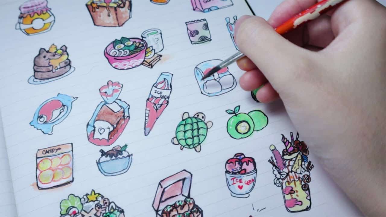 Cách làm sticker đồ ăn bằng các giấy làm nhãn dán