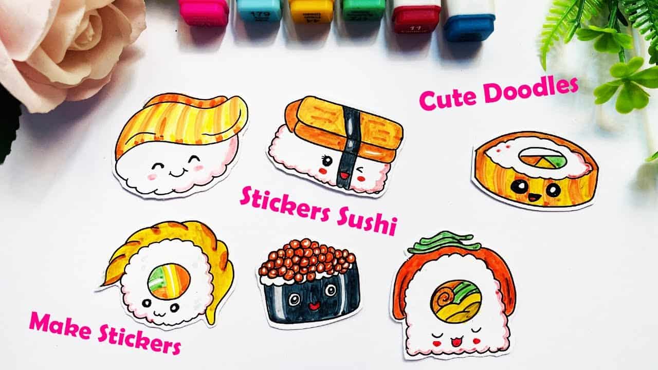 Cách làm sticker đồ ăn bằng các giấy làm nhãn dán