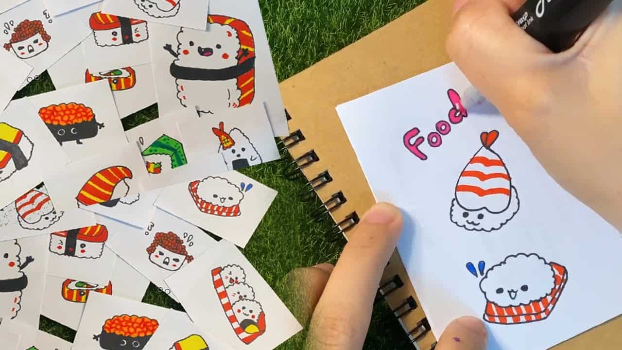 Cách làm sticker đồ ăn  bằng các loại keo dính tự chế