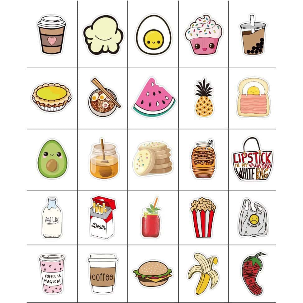 Cách làm sticker  đồ ăn bằng băng dính trong