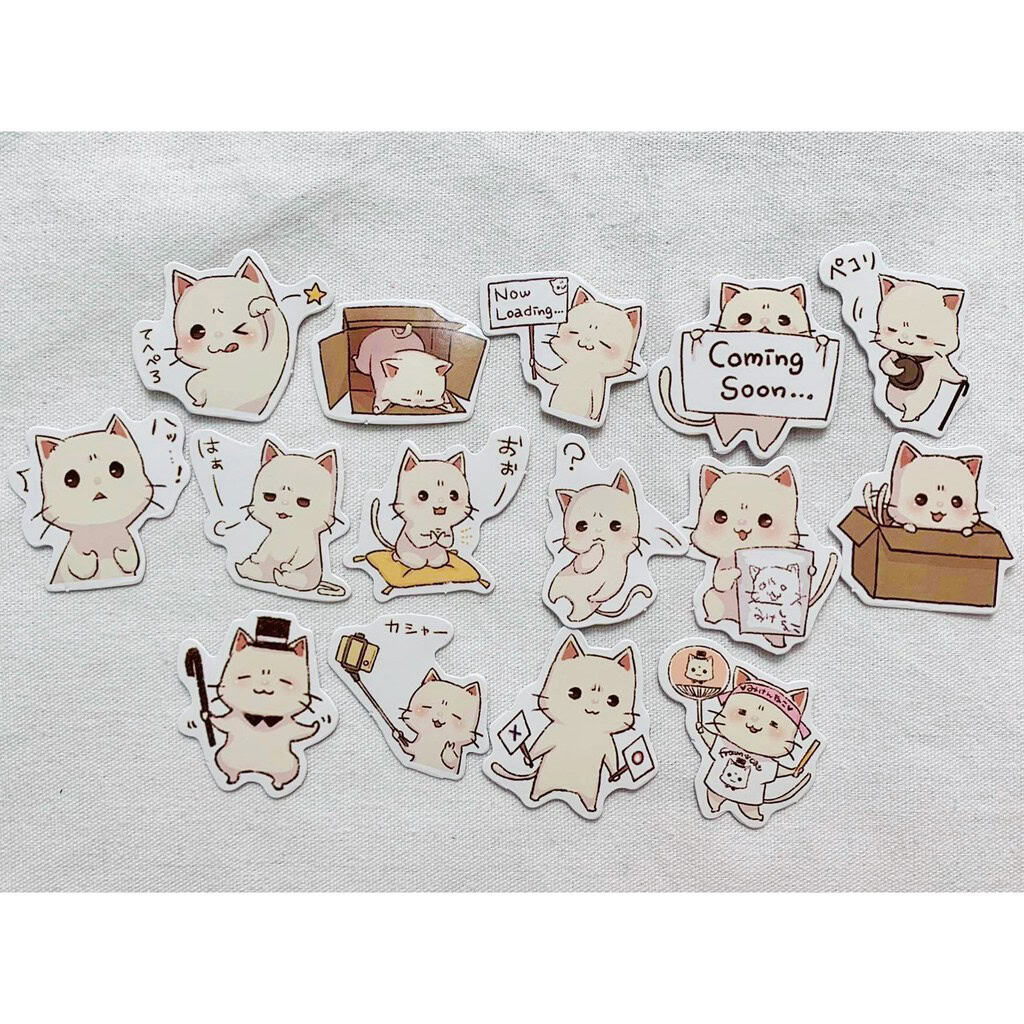 Sticker mèo cute dễ thương