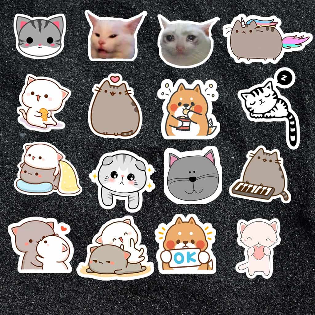 Sticker mèo cute