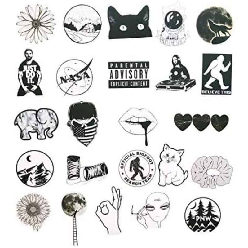 sticker đen trắng độc lạ