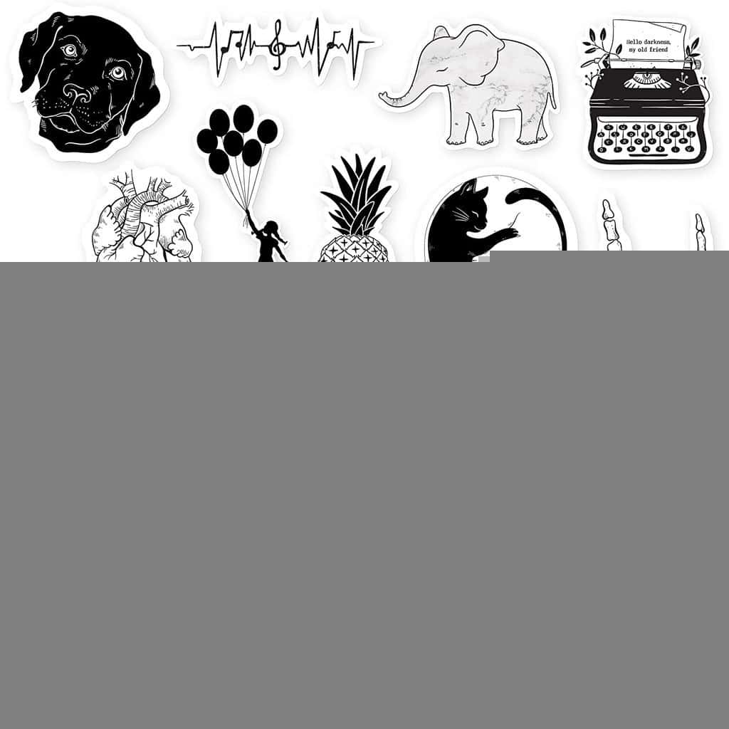 sticker đen trắng độc lạ