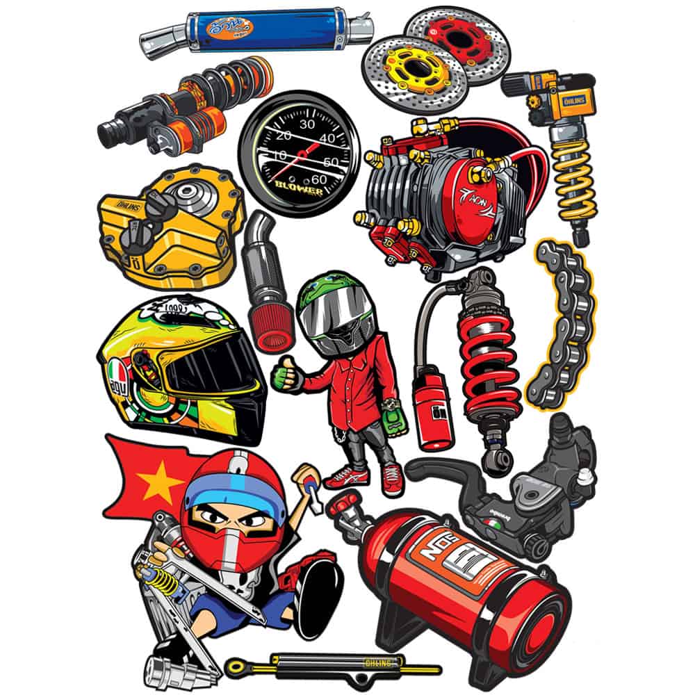sticker dán xe độc lạ