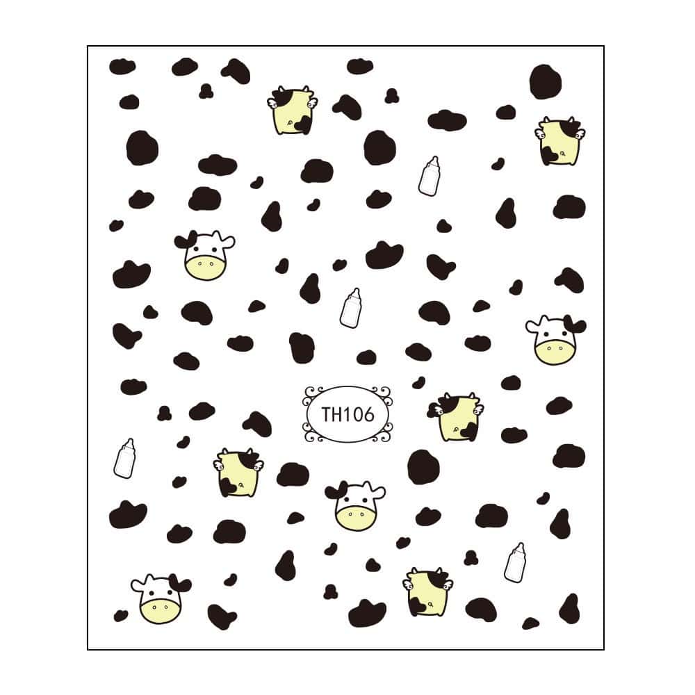 Sticker bò sữa cute