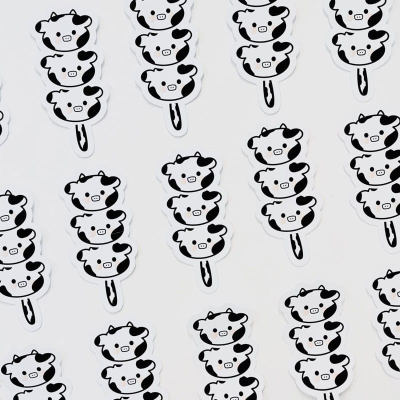 Sticker bò sữa cute