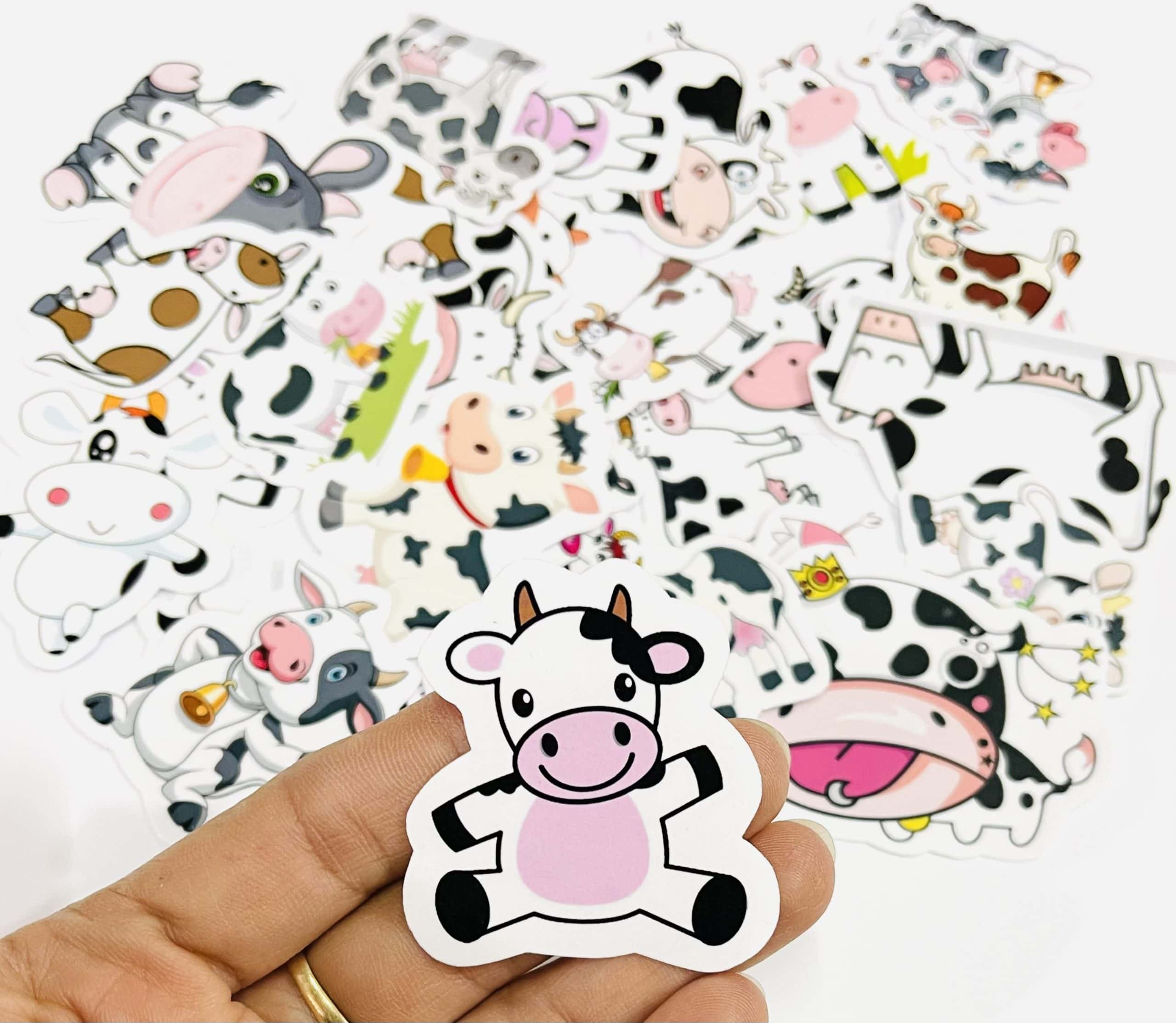 Sticker bò sữa cute