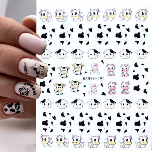 Sticker bò sữa cute