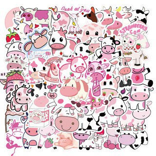 Sticker bò sữa cute