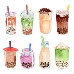 Sticker trà sữa ngộ nghĩnh đáng yêu