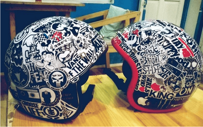 Sticker dán mũ bảo hiểm độc đáo