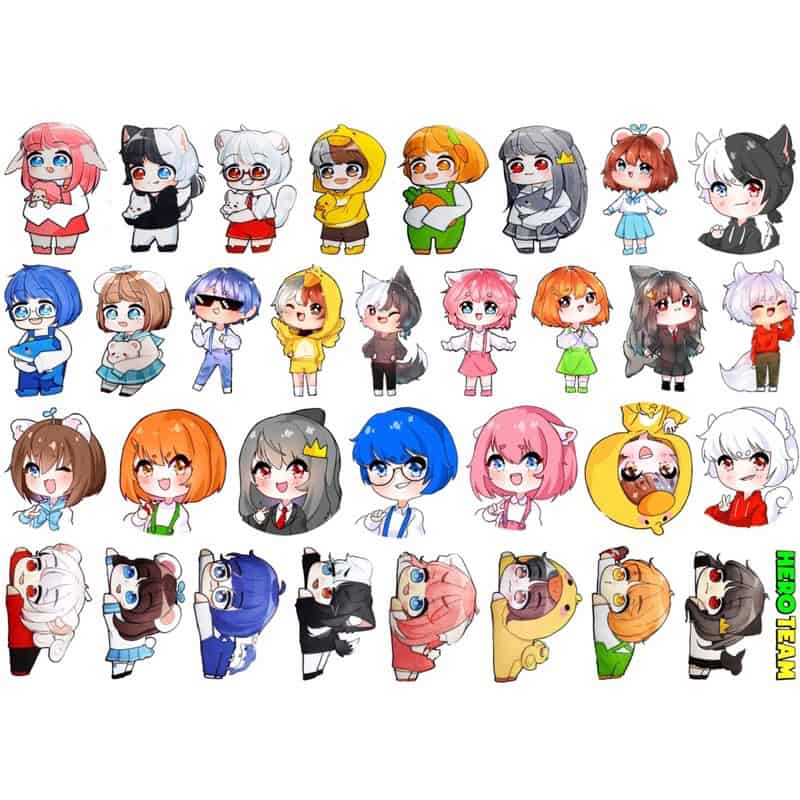 Sticker hero team dễ thương