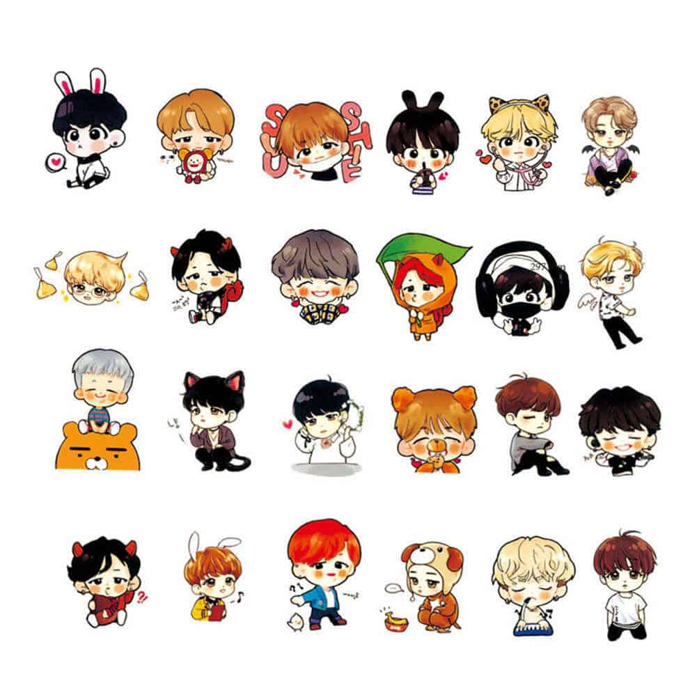 sticker bts siêu dễ thương