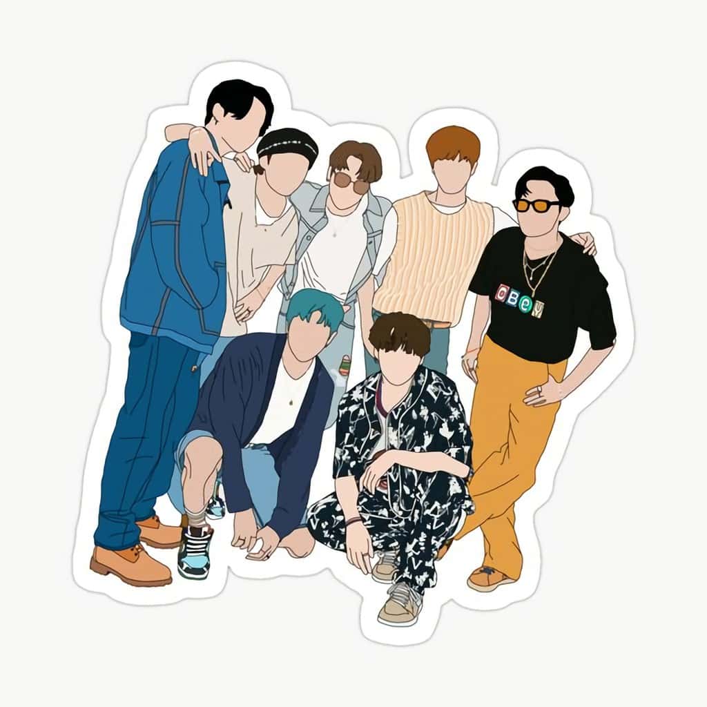 sticker bts siêu dễ thương