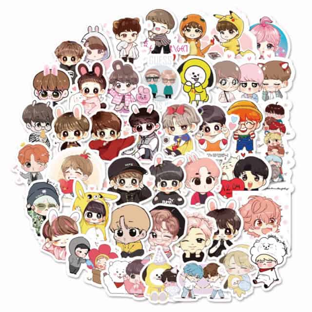 sticker bts siêu dễ thương