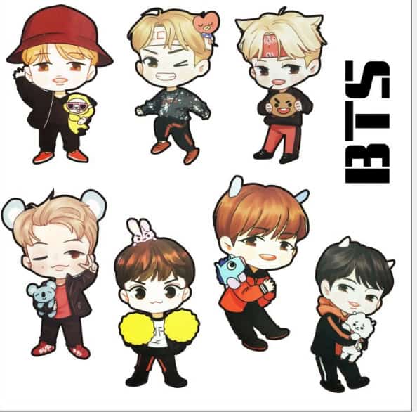 sticker bts siêu dễ thương