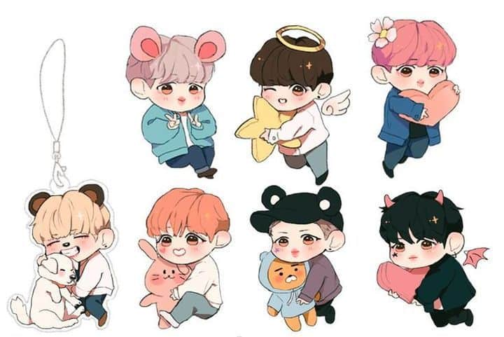 sticker bts siêu dễ thương