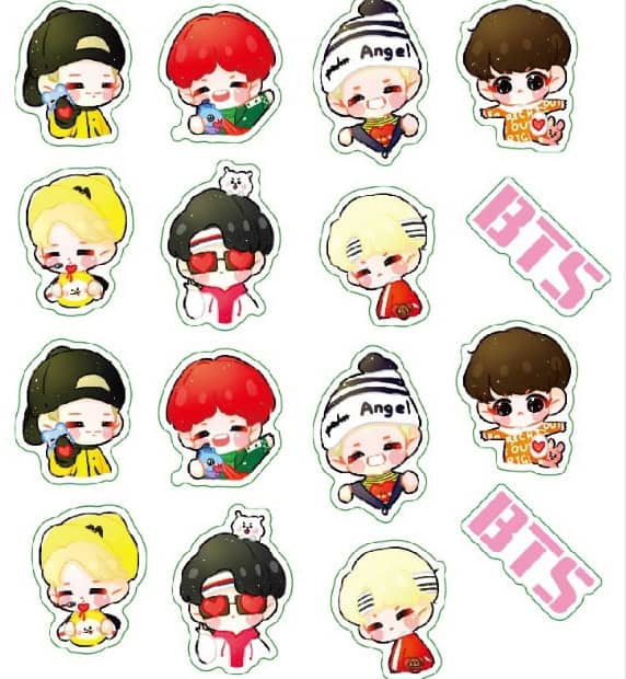 sticker bts siêu dễ thương
