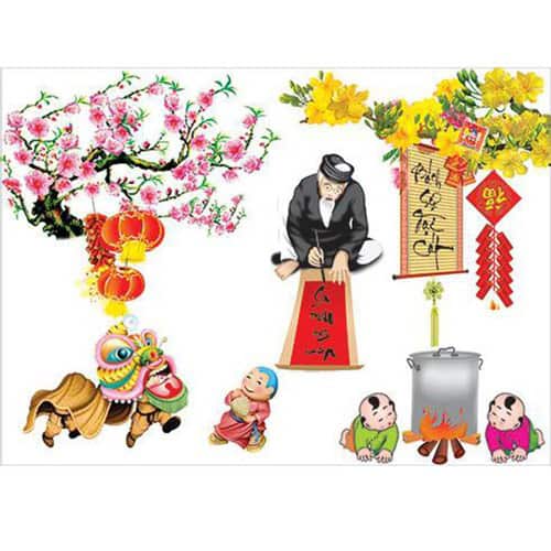 sticker tết vui nhộn, hóm hỉnh