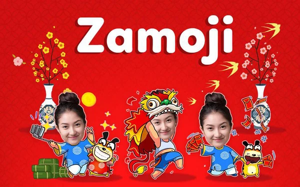 sticker tết vui nhộn, hóm hỉnh