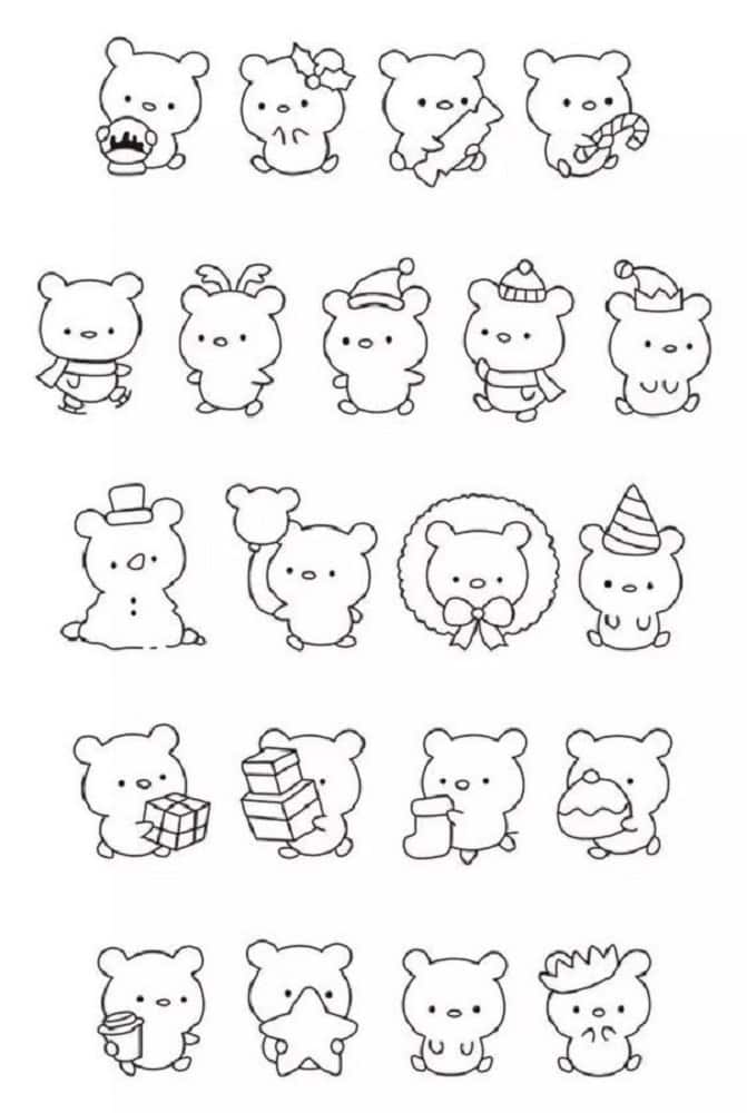 Sticker cute không màu 