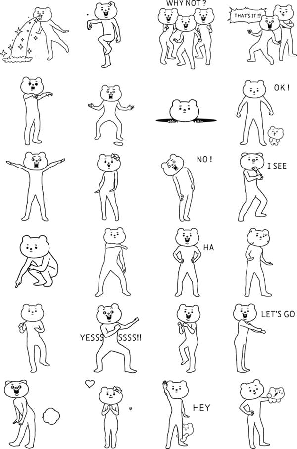 Sticker cute không màu 