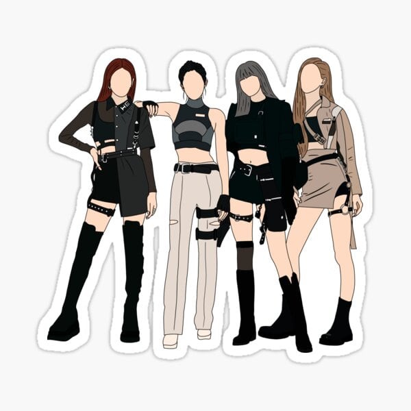 Sticker Black Pink cool ngầu