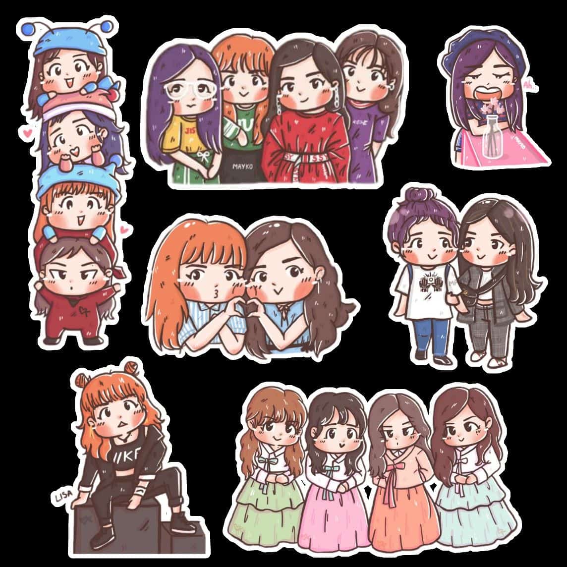 Sticker Black Pink cool ngầu