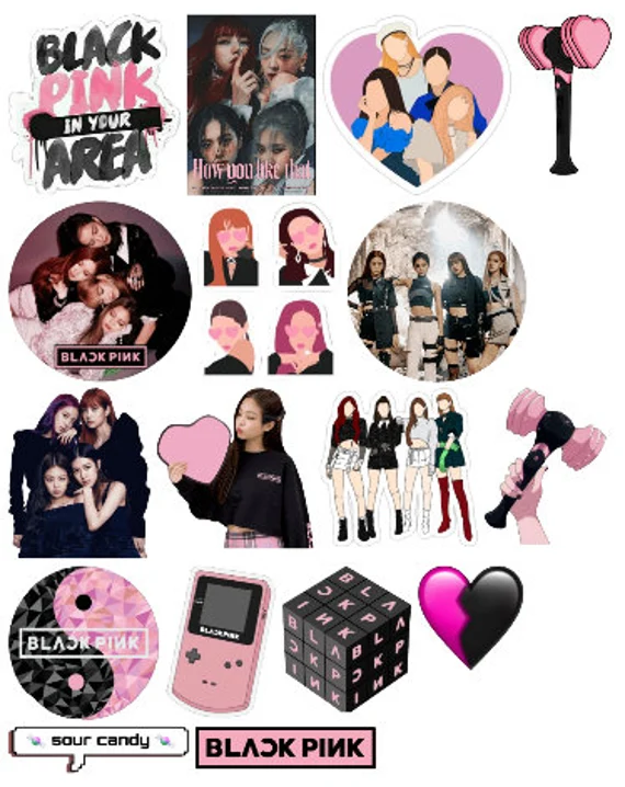 Sticker Black Pink