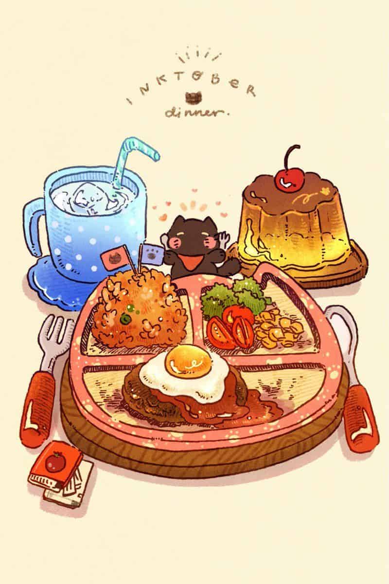 sticker đồ ăn cute