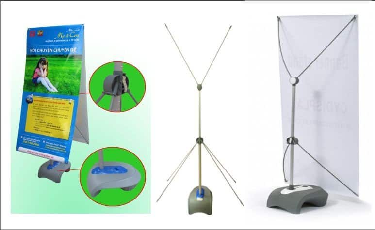 Kích thước standee đế nước