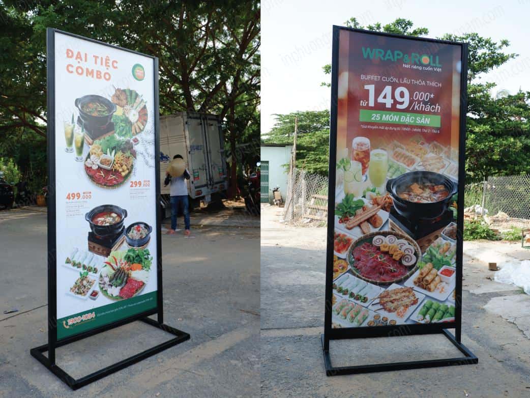 2.5 Kích thước Standee khung sắt