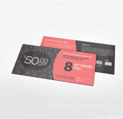 Mẫu thiết kế  Gift voucher dạng thẻ