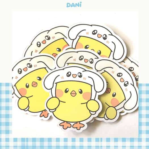 sticker thỏ cute 10