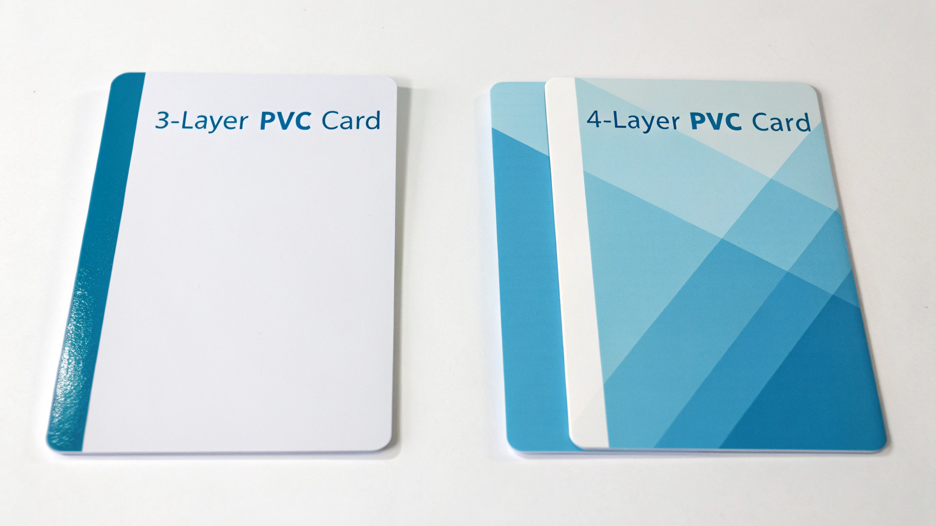 So sánh chất liệu thẻ nhựa PVC 3 lớp và 4 lớp