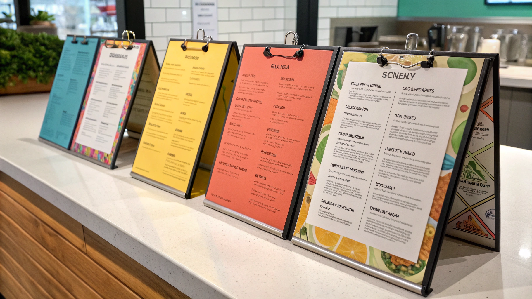 Các kiểu dáng menu đa dạng và sáng tạo