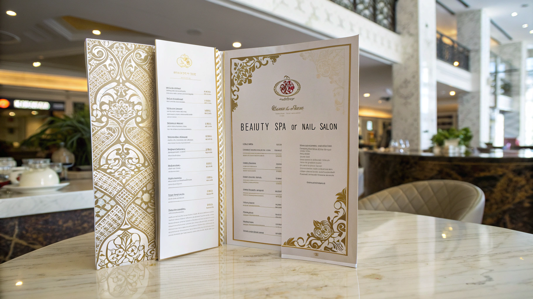 Menu Spa beauty sang trọng và tinh tế