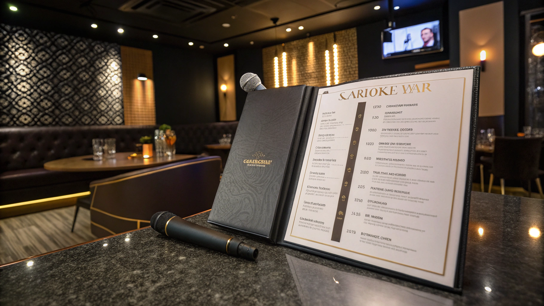 Menu quán karaoke chất lượng cao và thiết kế đẹp