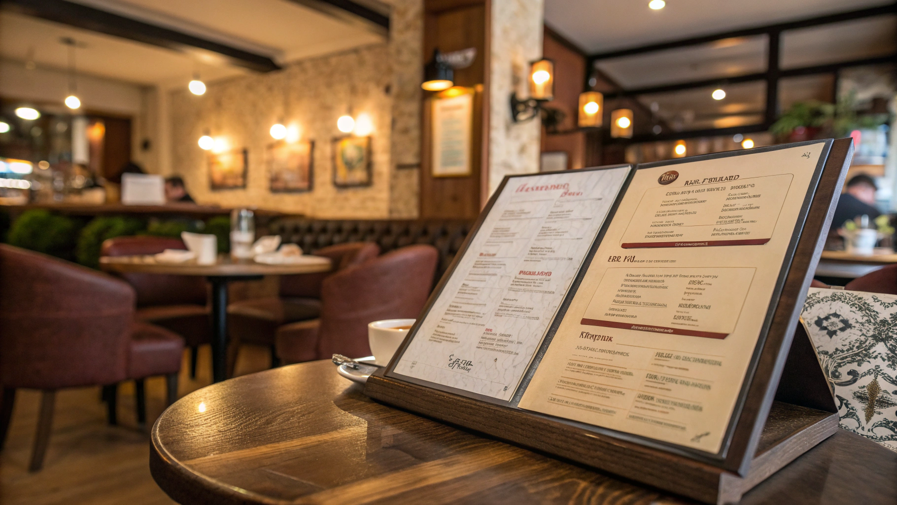 Menu tờ gấp dễ dàng chứa nhiều thông tin