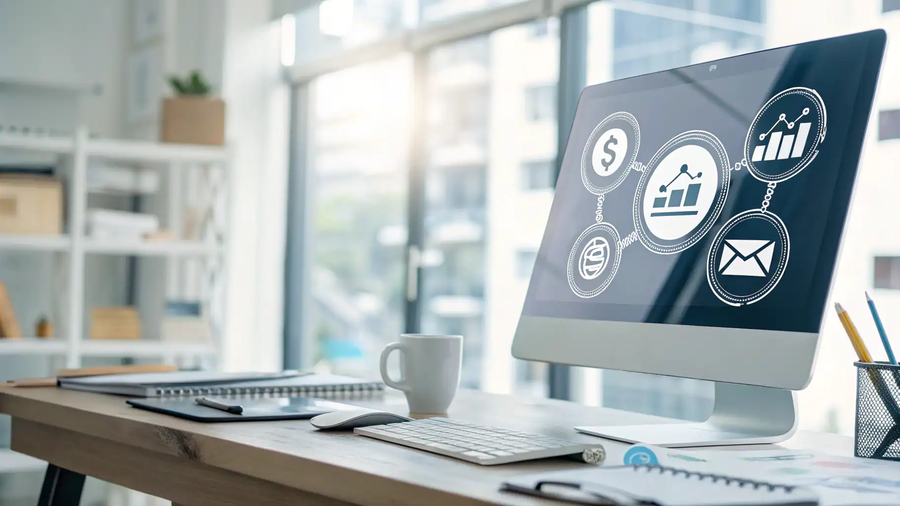 Background mờ làm nổi bật biểu tượng chính