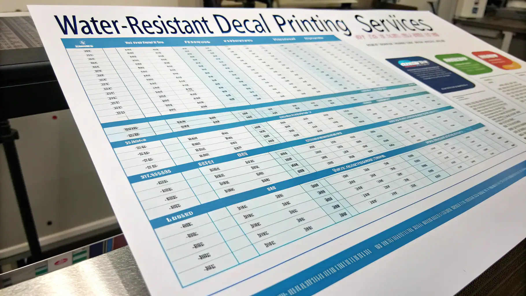 Bảng giá in decal chống nước chi tiết