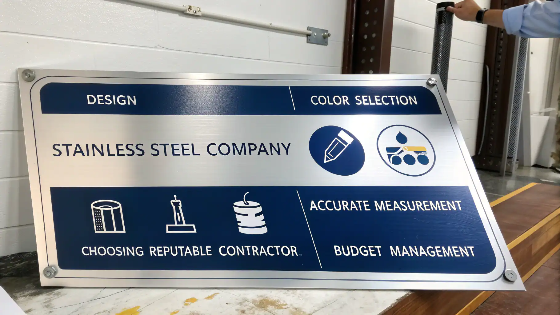 Các bước quan trọng khi làm biển công ty inox