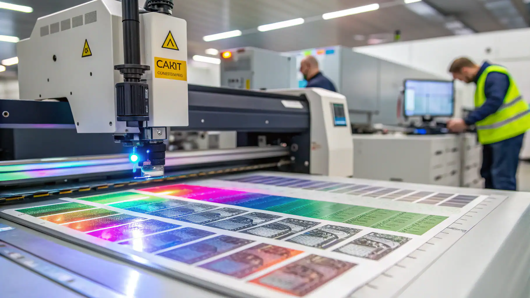Công nghệ khắc laser hiện đại trong in tem 7 màu