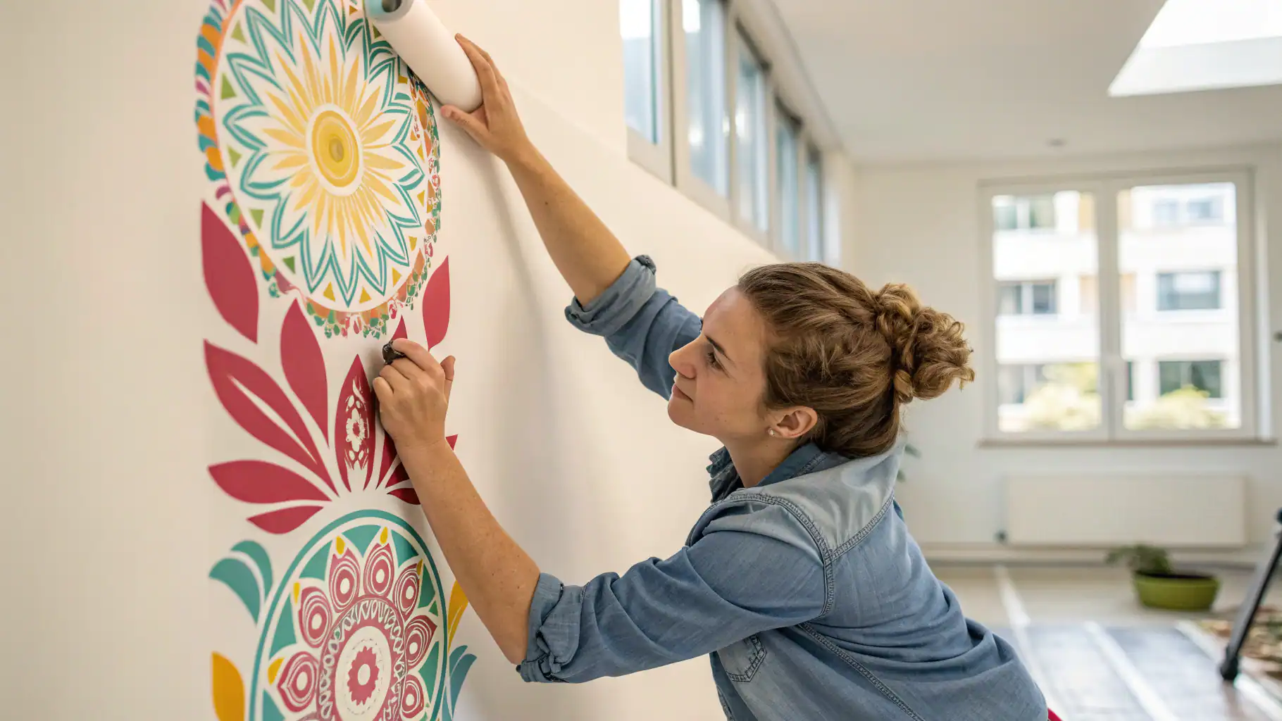 Hướng dẫn dán decal tường hiệu quả