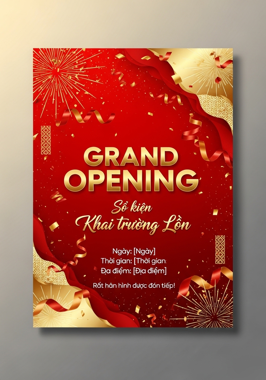 Mẫu tờ rơi sự kiện khai trương