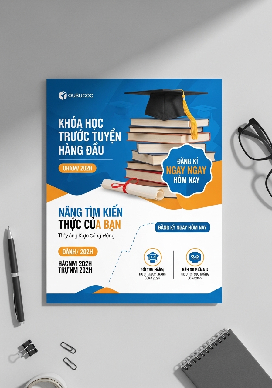 Mẫu tờ rơi giáo dục khóa học