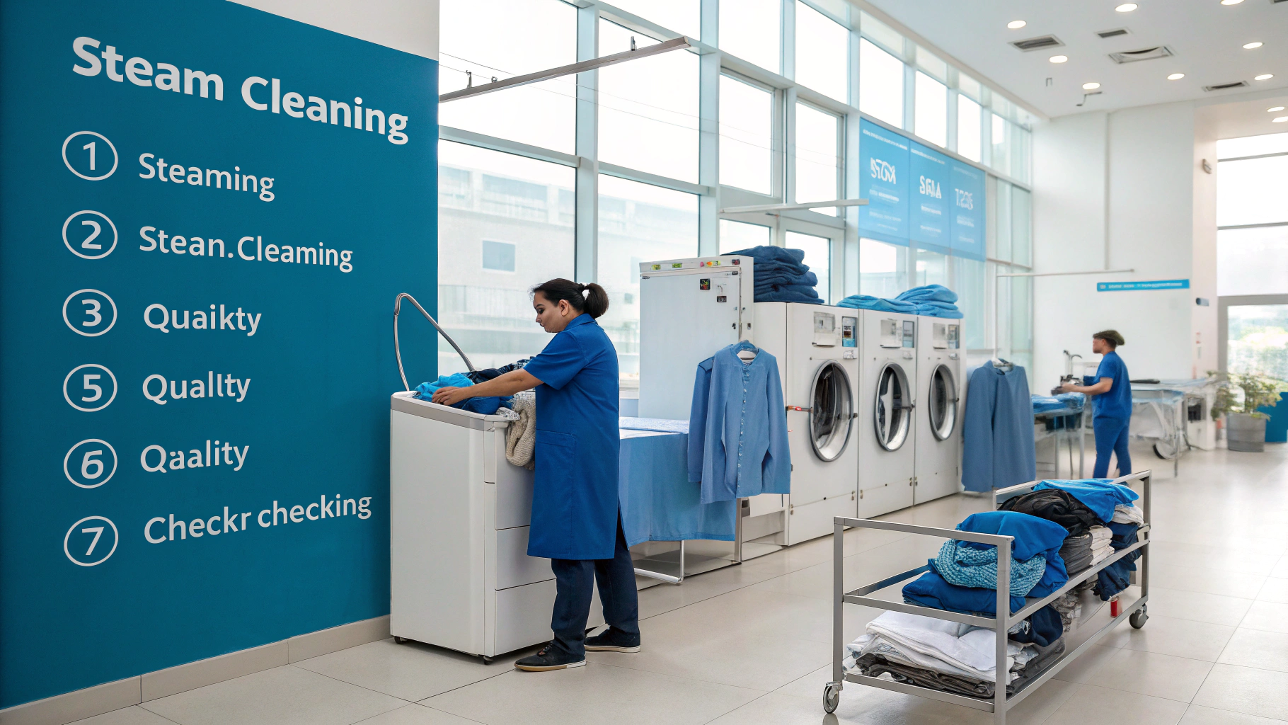 Quy trình giặt hấp tại Laundry Service